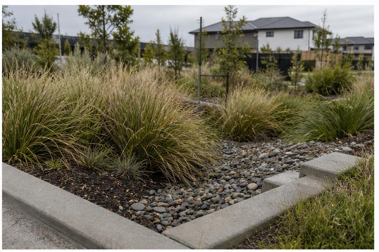 Rain garden and residential stormwater treatment context